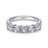 Fancy Wedding Ring in 14k White Gold with Round Natural Diamond at Gabriel & Co.