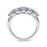 Fancy Wedding Ring in 14k White Gold with Round Natural Diamond at Gabriel & Co.