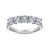 Fancy Wedding Ring in 14k White Gold with Round Natural Diamond at Gabriel & Co.