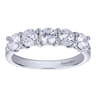 Fancy Wedding Ring in 14k White Gold with Round Natural Diamond at Gabriel & Co.