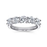 Fancy Wedding Ring in 14k White Gold with Round Natural Diamond at Gabriel & Co.