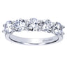 Fancy Wedding Ring in 14k White Gold with Round Natural Diamond at Gabriel & Co.