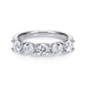 Straight Wedding Ring in 14k White Gold with Round Natural Diamond at Gabriel & Co.