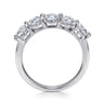 Straight Wedding Ring in 14k White Gold with Round Natural Diamond at Gabriel & Co.
