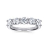Straight Wedding Ring in 14k White Gold with Round Natural Diamond at Gabriel & Co.