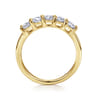 Straight Wedding Ring in 14k Yellow Gold with Round Natural Diamond at Gabriel & Co.