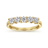 Straight Wedding Ring in 14k Yellow Gold with Round Natural Diamond at Gabriel & Co.