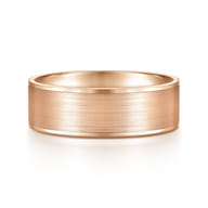 Michael - 14K Rose Gold 7mm - Men's Wedding Band in Satin Finish