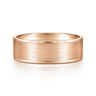 Michael - 14K Rose Gold 7mm - Men's Wedding Band in Satin Finish