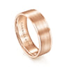 Michael - 14K Rose Gold 7mm - Men's Wedding Band in Satin Finish