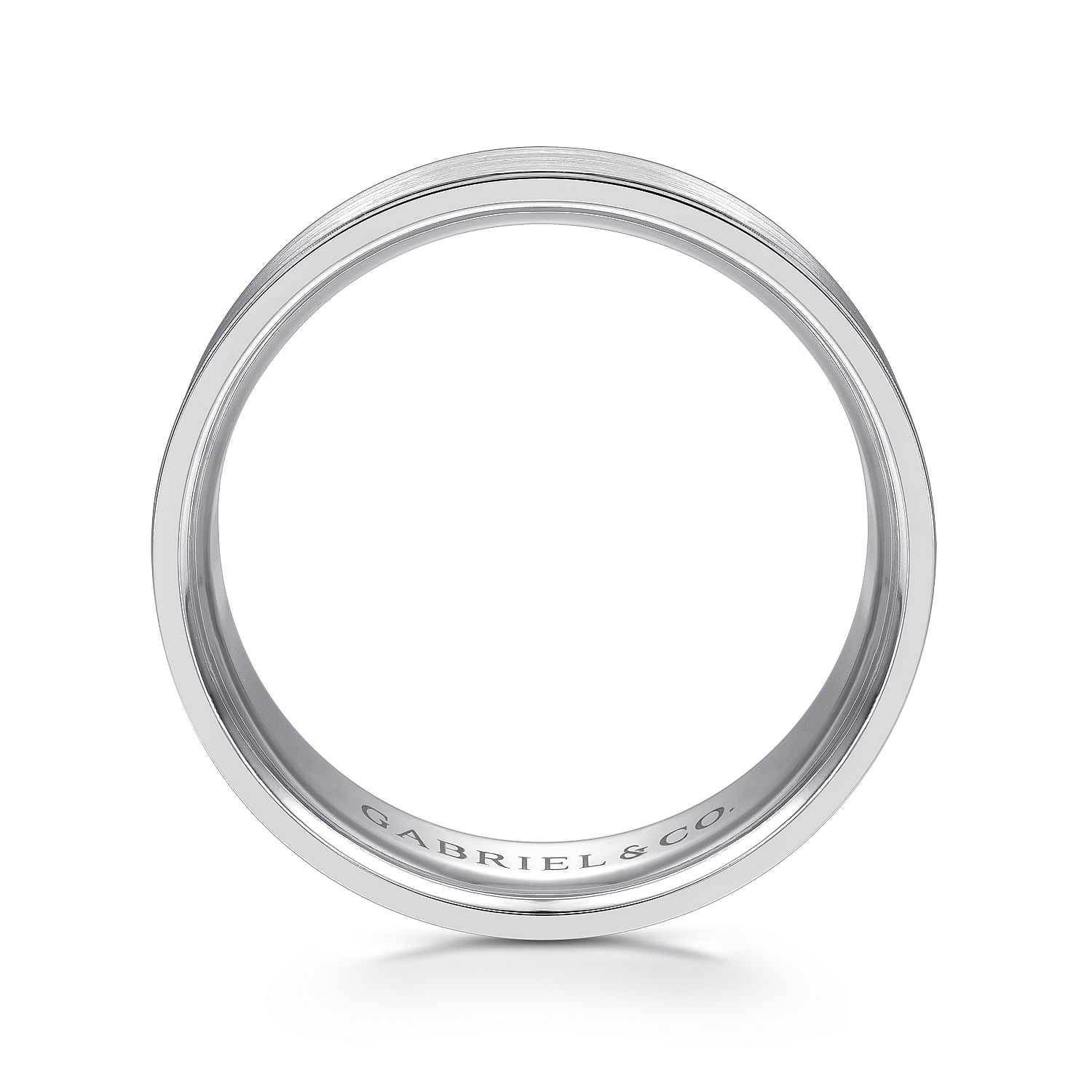 Michael - 14K White Gold 7mm - Men's Wedding Band in Satin Finish