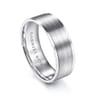Michael - 14K White Gold 7mm - Men's Wedding Band in Satin Finish