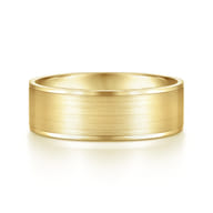 Michael - 14K Yellow Gold 7mm - Men's Wedding Band in Satin Finish