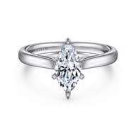 Michelle - 14K White Gold Marquise Shape Diamond Engagement Ring