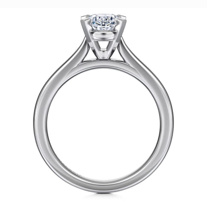 Michelle - 14K White Gold Oval Diamond Engagement Ring