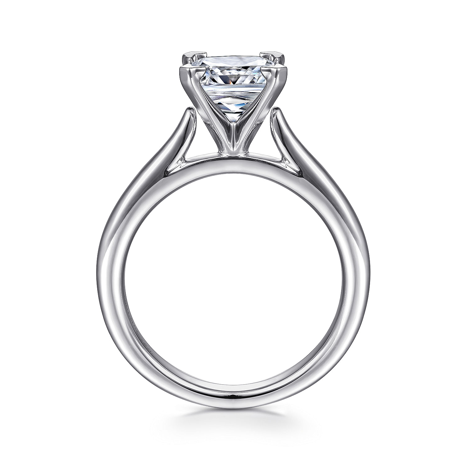 Michelle - 14K White Gold Princess Cut Diamond Engagement Ring - Shot 2