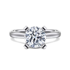 Michelle - 14K White Gold Round Diamond Engagement Ring