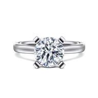 Michelle - 14K White Gold Round Diamond Engagement Ring