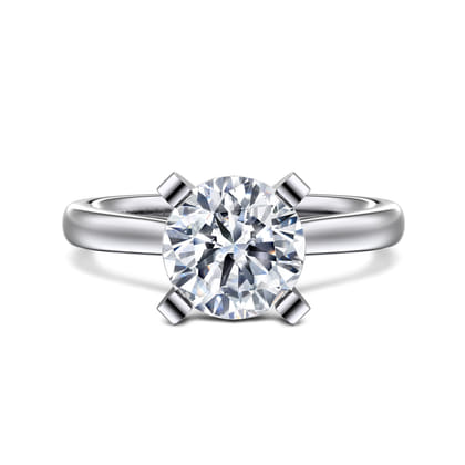Michelle - 14K White Gold Round Diamond Engagement Ring