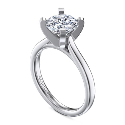Michelle - 14K White Gold Round Diamond Engagement Ring