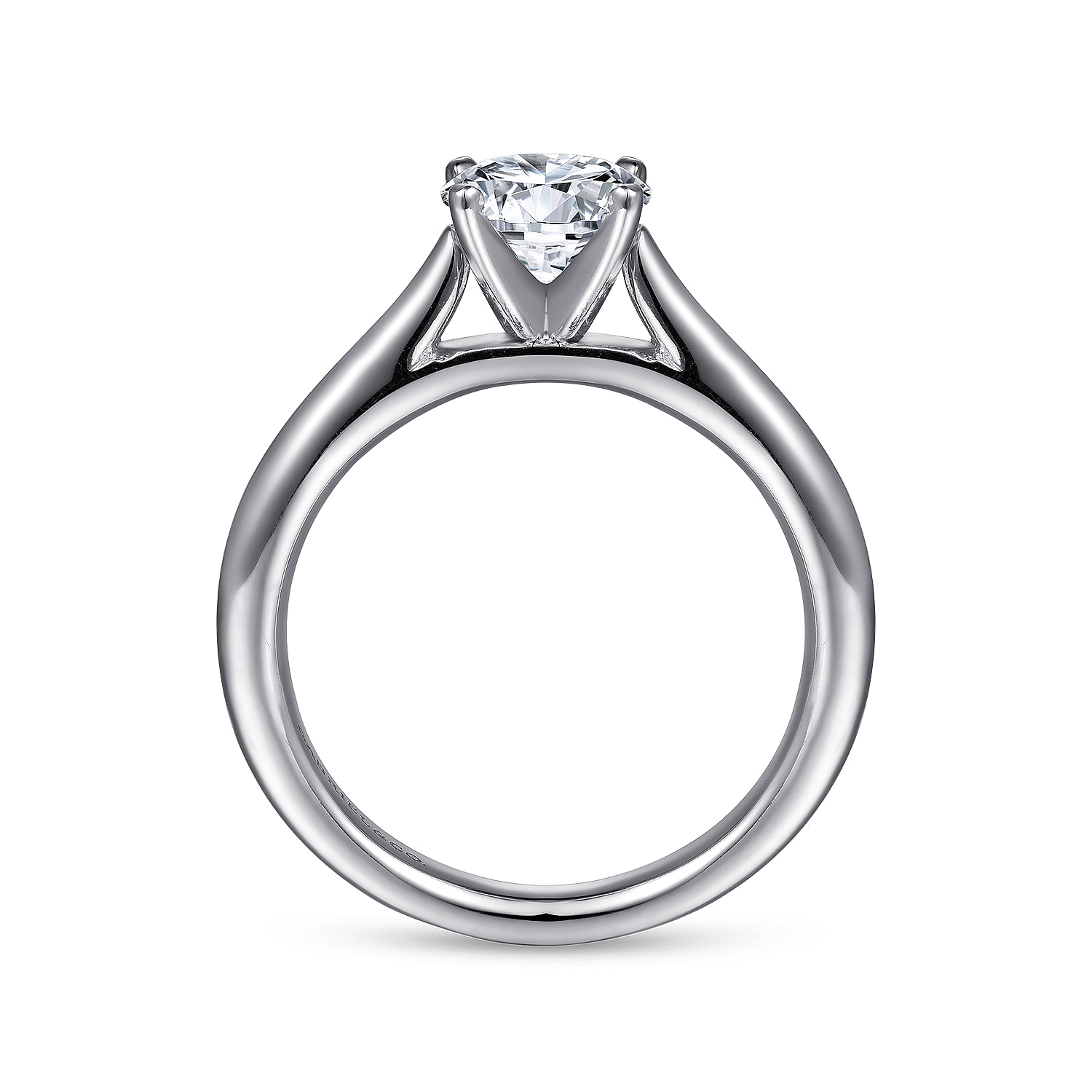 Michelle - 14K White Gold Round Diamond Engagement Ring - Shot 2