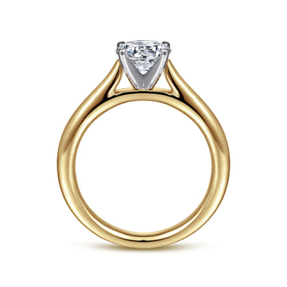 Michelle - 14K White-Yellow Gold Round Diamond Engagement Ring