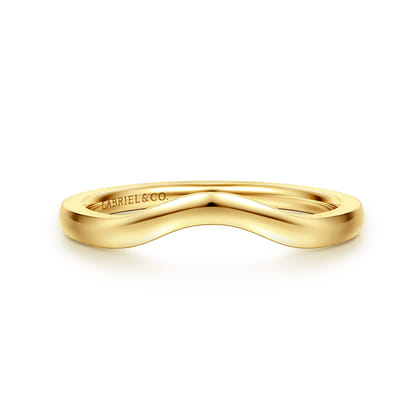 Mildred - Curved 14K Yellow Gold Anniversary Band