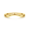 Curved Wedding Ring in 14k Yellow Gold with   at Gabriel & Co.