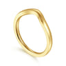 Curved Wedding Ring in 14k Yellow Gold with   at Gabriel & Co.