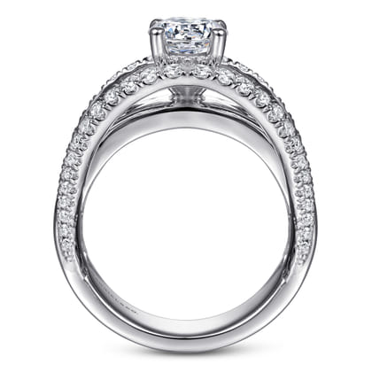 Milene - 14K White Gold Round Diamond Engagement Ring