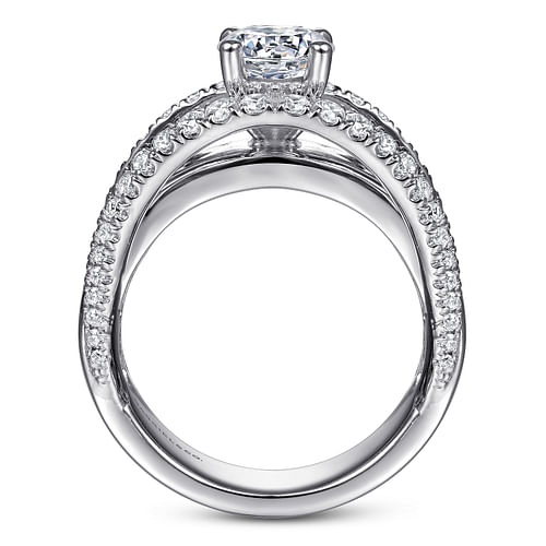 Milene - 14K White Gold Round Diamond Engagement Ring - 0.6 ct - Shot 2