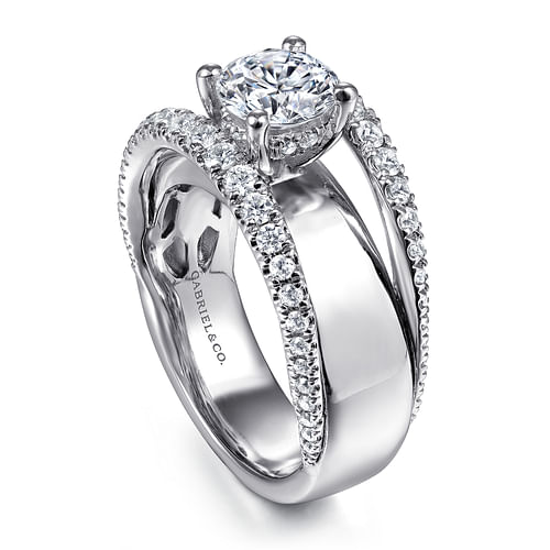 Milene - 14K White Gold Round Diamond Engagement Ring - 0.6 ct - Shot 3