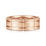 Milo - 14K Rose Gold 8mm Mens Wedding Band in Satin Finish