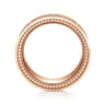 Milo - 14K Rose Gold 8mm Mens Wedding Band in Satin Finish