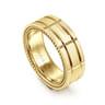 Milo - 14K Yellow Gold 8mm Mens Wedding Band in Satin Finish