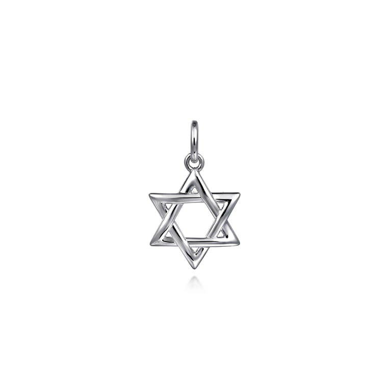 Mini Star of David Pendant 925 Sterling Silver - Shot 1