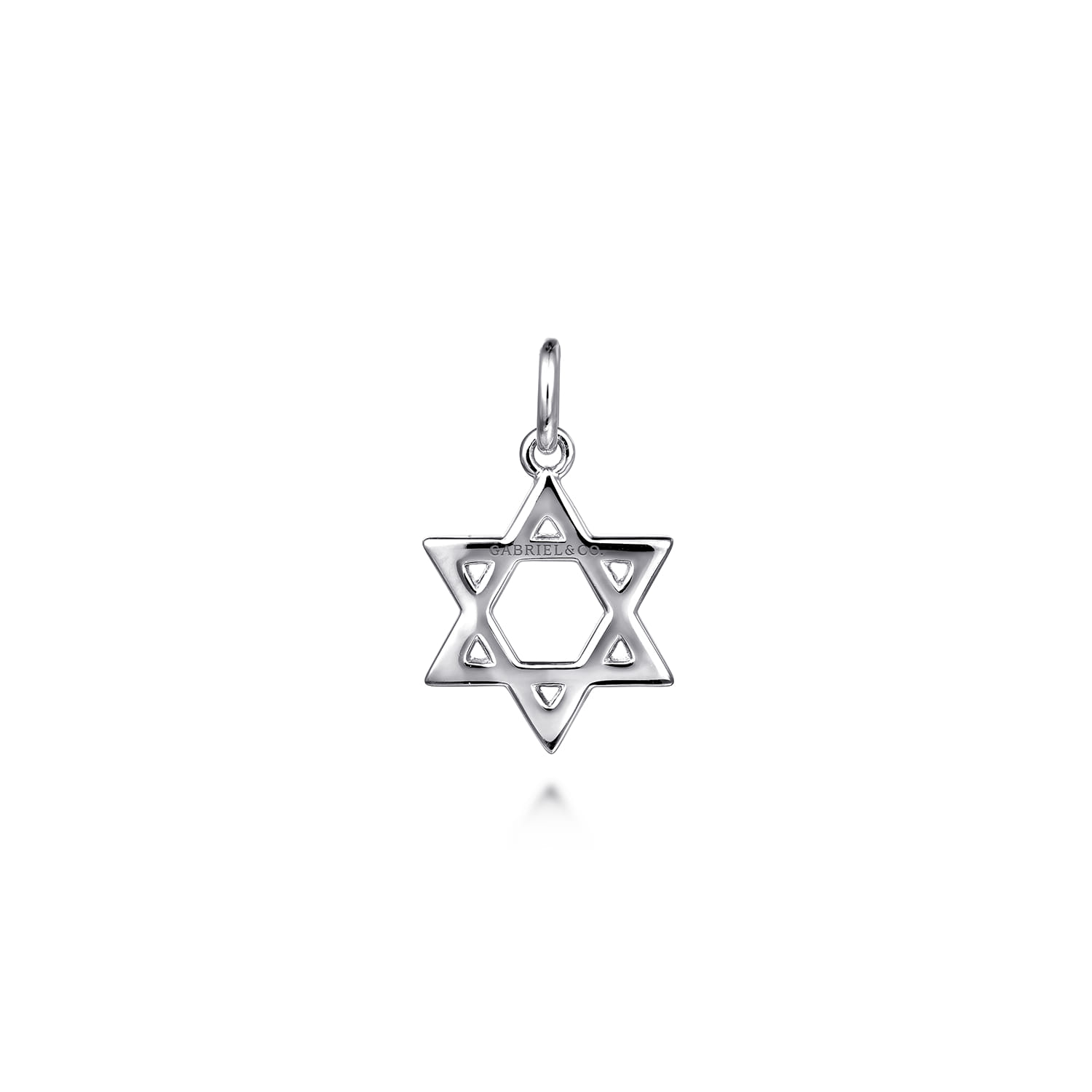 Mini Star of David Pendant 925 Sterling Silver - Shot 2