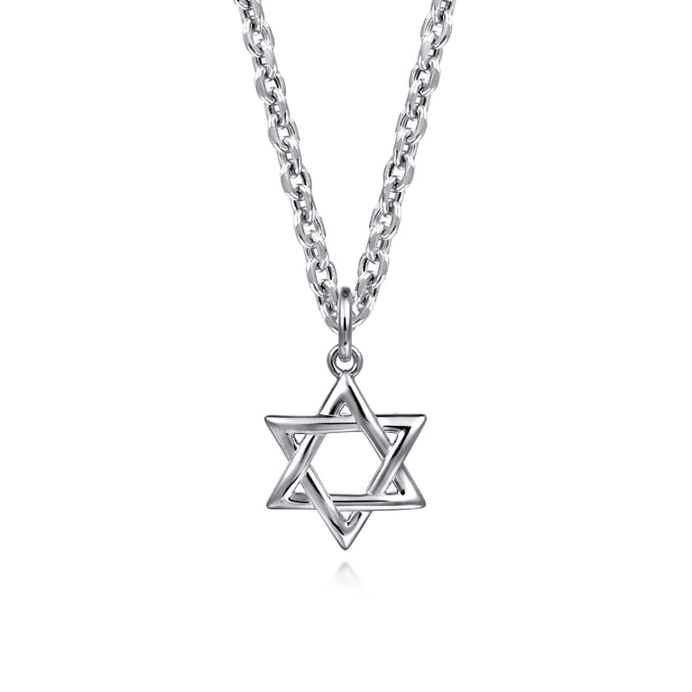 Mini Star of David Pendant 925 Sterling Silver - Shot 3