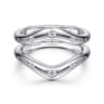 Enhancer Wedding Ring in 14k White Gold with Round Natural Diamond at Gabriel & Co.