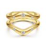 Enhancer Wedding Ring in 14k Yellow Gold with Round Natural Diamond at Gabriel & Co.