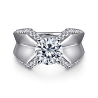 Miranda - 14K White Gold Round Diamond Engagement Ring