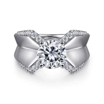 Miranda - 14K White Gold Round Diamond Engagement Ring