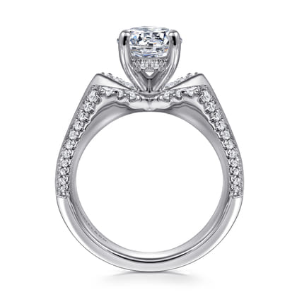 Miranda - 14K White Gold Round Diamond Engagement Ring