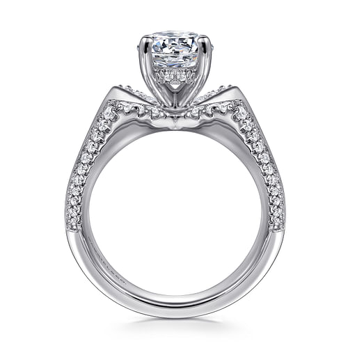 Miranda - 14K White Gold Round Diamond Engagement Ring - 0.5 ct - Shot 2