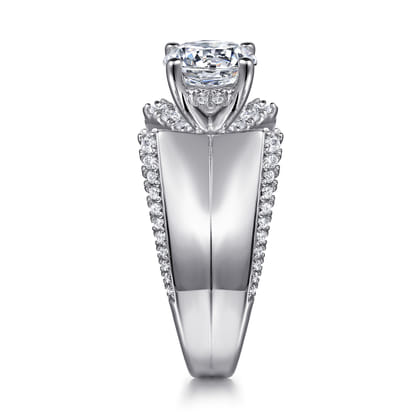 Miranda - 14K White Gold Round Diamond Engagement Ring