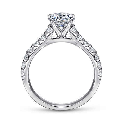 Misty - 14K White Gold Round Diamond Engagement Ring - 0.53 ct - Shot 2