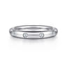 Eternity Band Wedding Ring in 14k White Gold with Round Natural Diamond at Gabriel & Co.