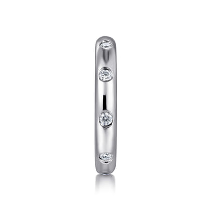 Modena - 14K White Gold Flush Set Diamond Eternity Band