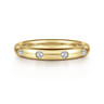 Eternity Band Wedding Ring in 14k Yellow Gold with Round Natural Diamond at Gabriel & Co.
