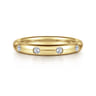 Eternity Band Wedding Ring in 14k Yellow Gold with Round Natural Diamond at Gabriel & Co.